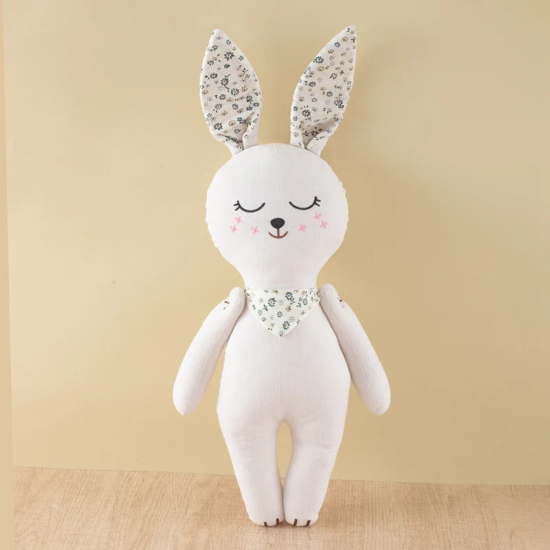 Stuffed Bunny Cloth Dress Toys Smoothing Toy for Infant Cuddling Sleep Doll for Girls Handmade Diversity Brown Rabbit Plushie