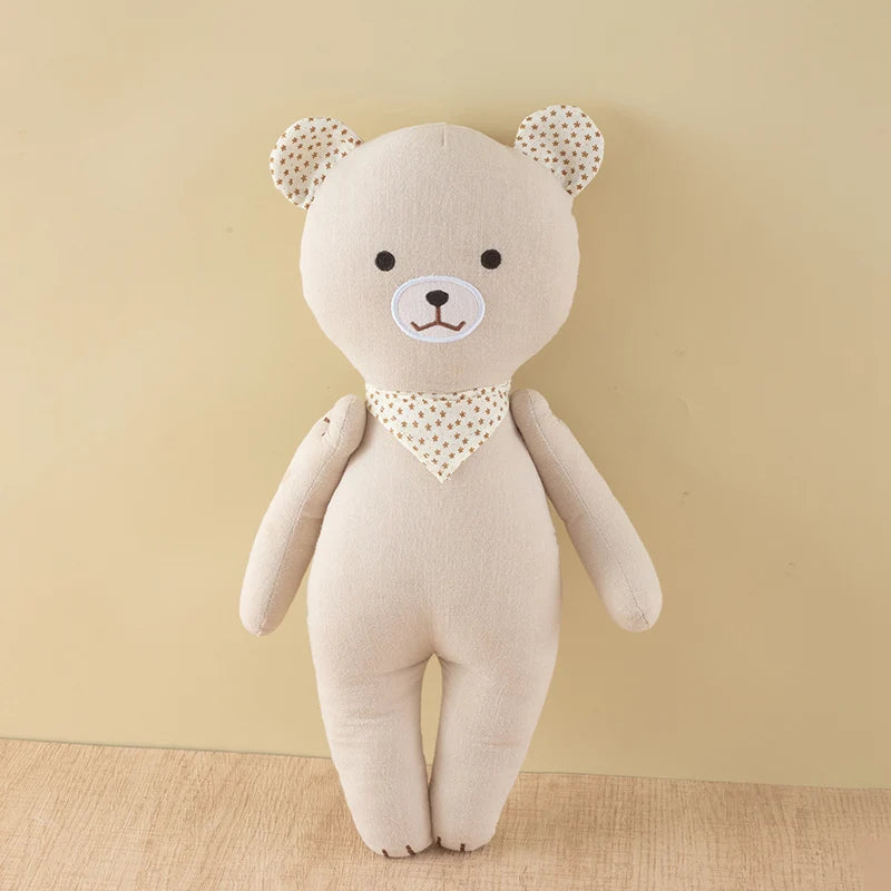 Stuffed Bunny Cloth Dress Toys Smoothing Toy for Infant Cuddling Sleep Doll for Girls Handmade Diversity Brown Rabbit Plushie