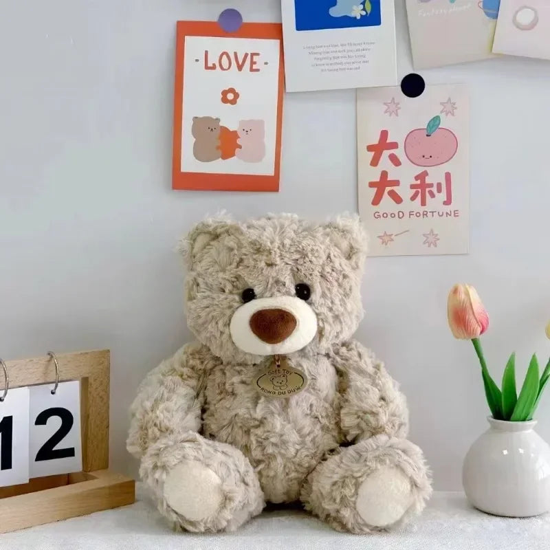 25CM Cute Colorful Bow Tie Bear Doll Plush Toy Hug Bear Doll Children Birthday Gift Pillow Teddy Bear Home Living Room Bedroom