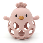 1PC Baby Silicone Teether Toys Cartoon Chick Shape Baby Toys Hollow Out Baby Care Equipment Chewing Training Baby Products