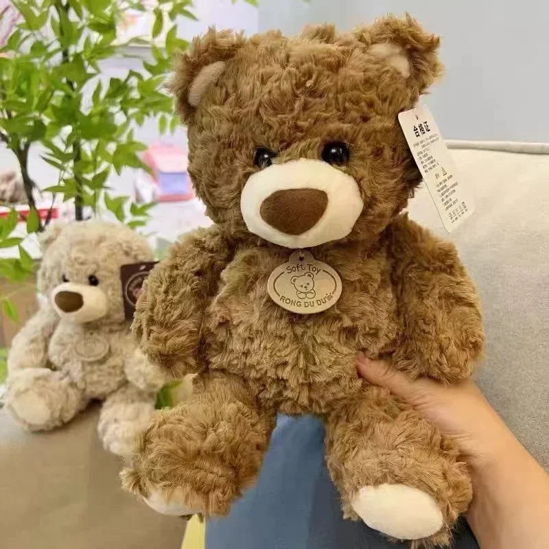 25CM Cute Colorful Bow Tie Bear Doll Plush Toy Hug Bear Doll Children Birthday Gift Pillow Teddy Bear Home Living Room Bedroom