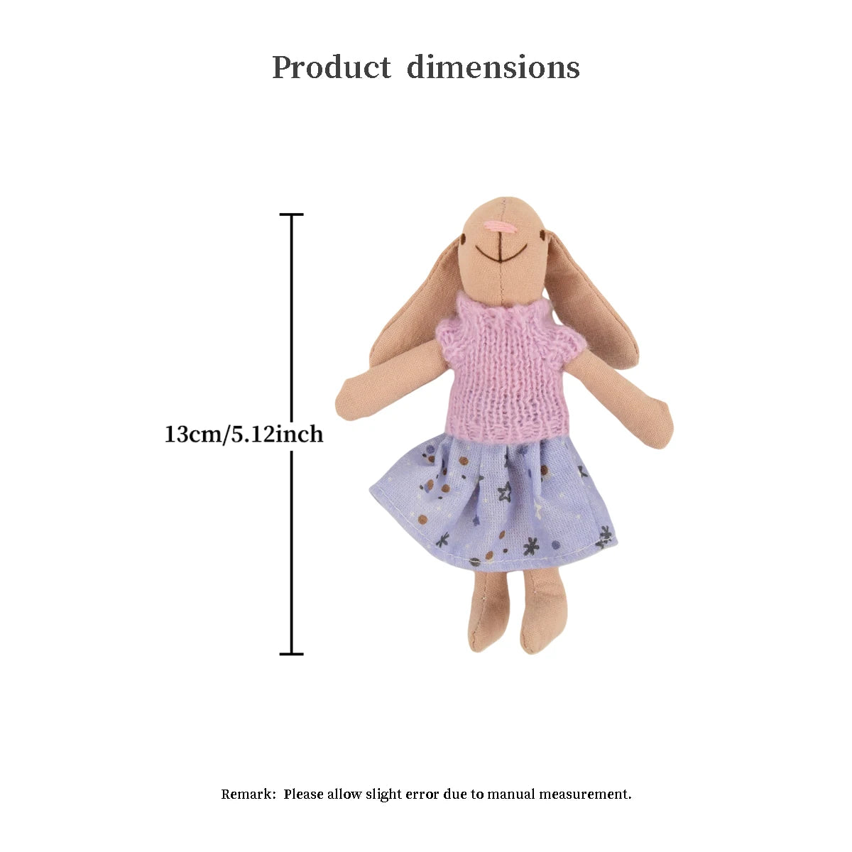 13CM Plush Rabbit Animal Doll Kawaii Rabbit Soft Dolls Christmas Presents Birthday Gift