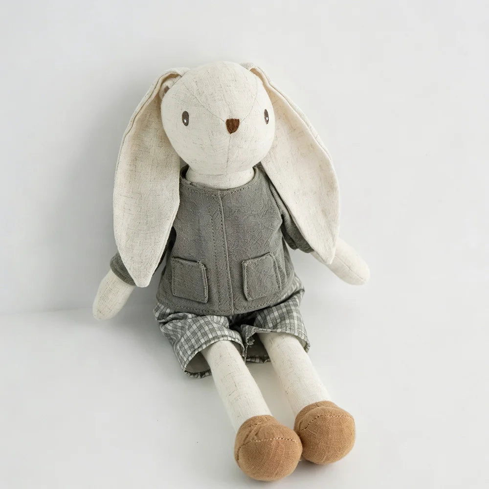 1PCS Soft Plush Bunny Baby Doll Rabbit Toy for Infants and Kids Photography Prop Holiday Gift and Room Decor