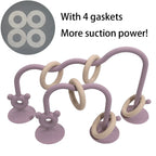 1Pcs Silicone Children'S Silicone Tabletop Toys, Bead Wrapped Baby Early Education Puzzle Game Toys