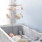 Boucle Sheep and Balloon Baby Nursery Mobile Neutral Sheep Crib Mobile