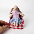 13CM Plush Rabbit Animal Doll Kawaii Rabbit Soft Dolls Christmas Presents Birthday Gift