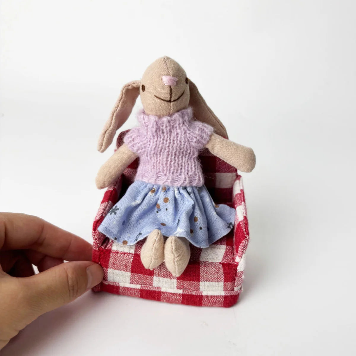 13CM Plush Rabbit Animal Doll Kawaii Rabbit Soft Dolls Christmas Presents Birthday Gift