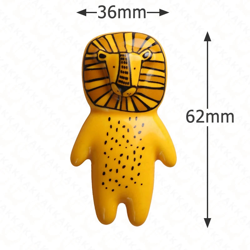 Cartoon Panda Furniture Handle Ceramic Drawer Knobs Cabinet Handles for Kids Room Animal Shape Kitchen Handle Door Hardware