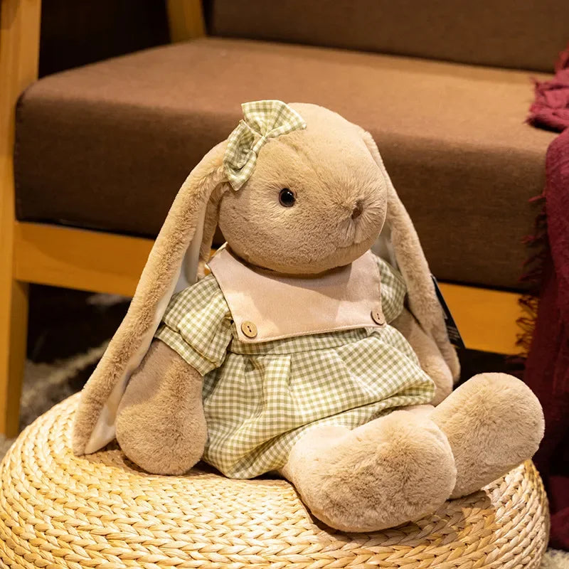 45Cm/55Cm Cute Plush Toy Stuffed Toy Rabbit Wear Dress Doll Babies Sleeping Companion Cute Doll Children'S Gift