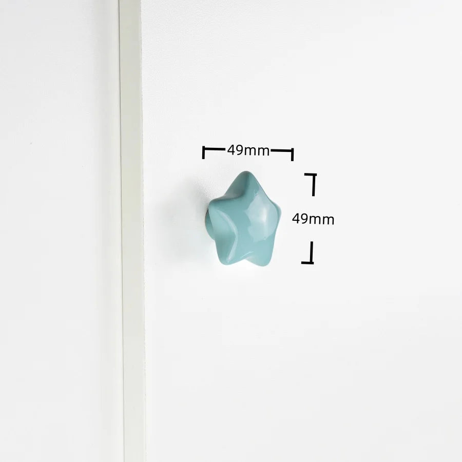 Cute Children'S Room Cabinet Knobs Stars Clouds Moons Ceramic Furniture Handles Cartoon Wardrobes Pulls Drawer Door Handles