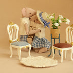 Miniature Simulation Dollhouse Furniture Ornaments H-13Cm, 2 Interchangeable Couple Mice