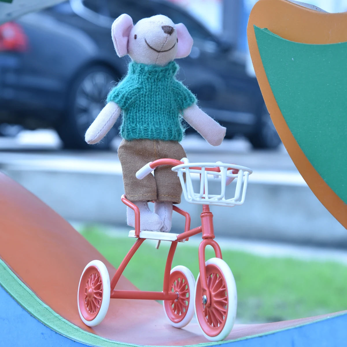 1:12 Miniature Simulation Furniture Metal Tricycle for Doll House