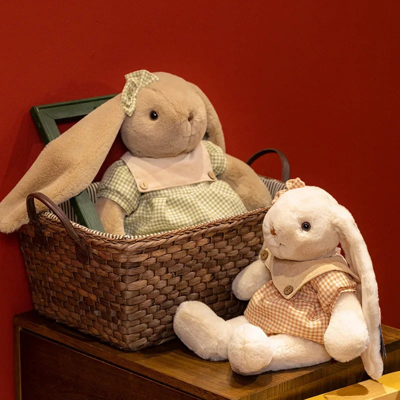 45Cm/55Cm Cute Plush Toy Stuffed Toy Rabbit Wear Dress Doll Babies Sleeping Companion Cute Doll Children'S Gift