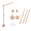 Wooden Crib Mobile Baby Bed Bell Rattle Toy Soft Felt Cartoon Bear Mobile Bracket Newborn Music Box Bed Bell Hanging Bracket Toy