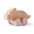 1PC Baby Wooden Toys Dinosaur Beech Wood Car Blocks Educational Montessori Toys Children Baby Teething Newborn Walnut Wooden Car