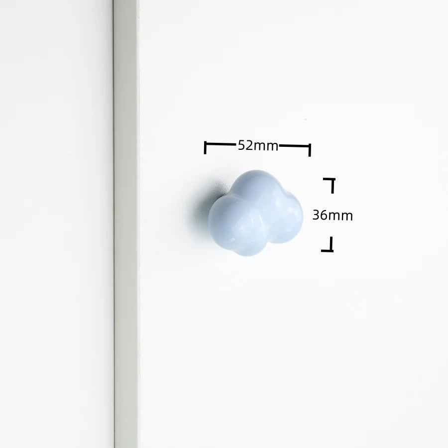 Cute Children'S Room Cabinet Knobs Stars Clouds Moons Ceramic Furniture Handles Cartoon Wardrobes Pulls Drawer Door Handles