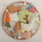 Garden Rabbit Crib Mobile Nursery Mobile with Rabbit in the Garden Garden Bunny Crib Mobile