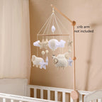 Boucle Sheep and Balloon Baby Nursery Mobile Neutral Sheep Crib Mobile