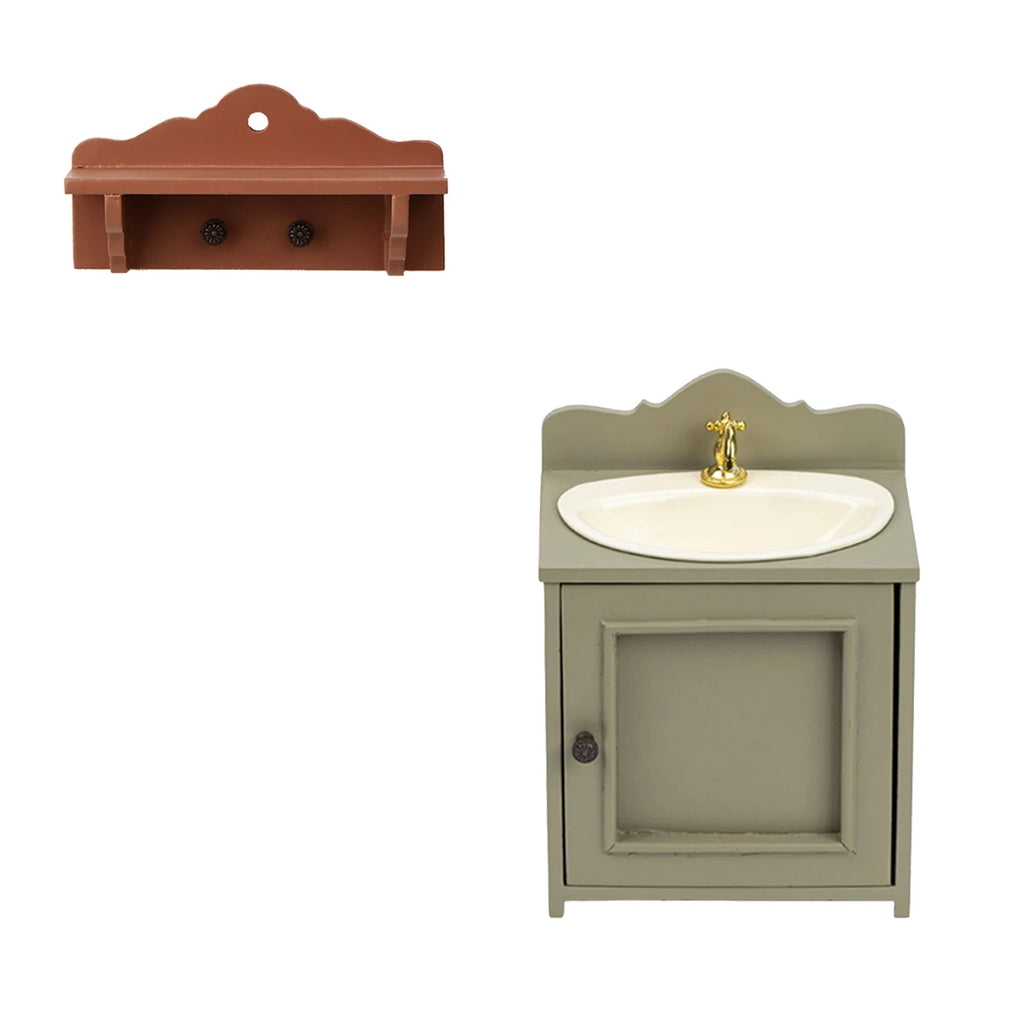 1: 6 Miniature Simulation Furniture Bjd Ob11 Family House Accessories Iron Washing Table