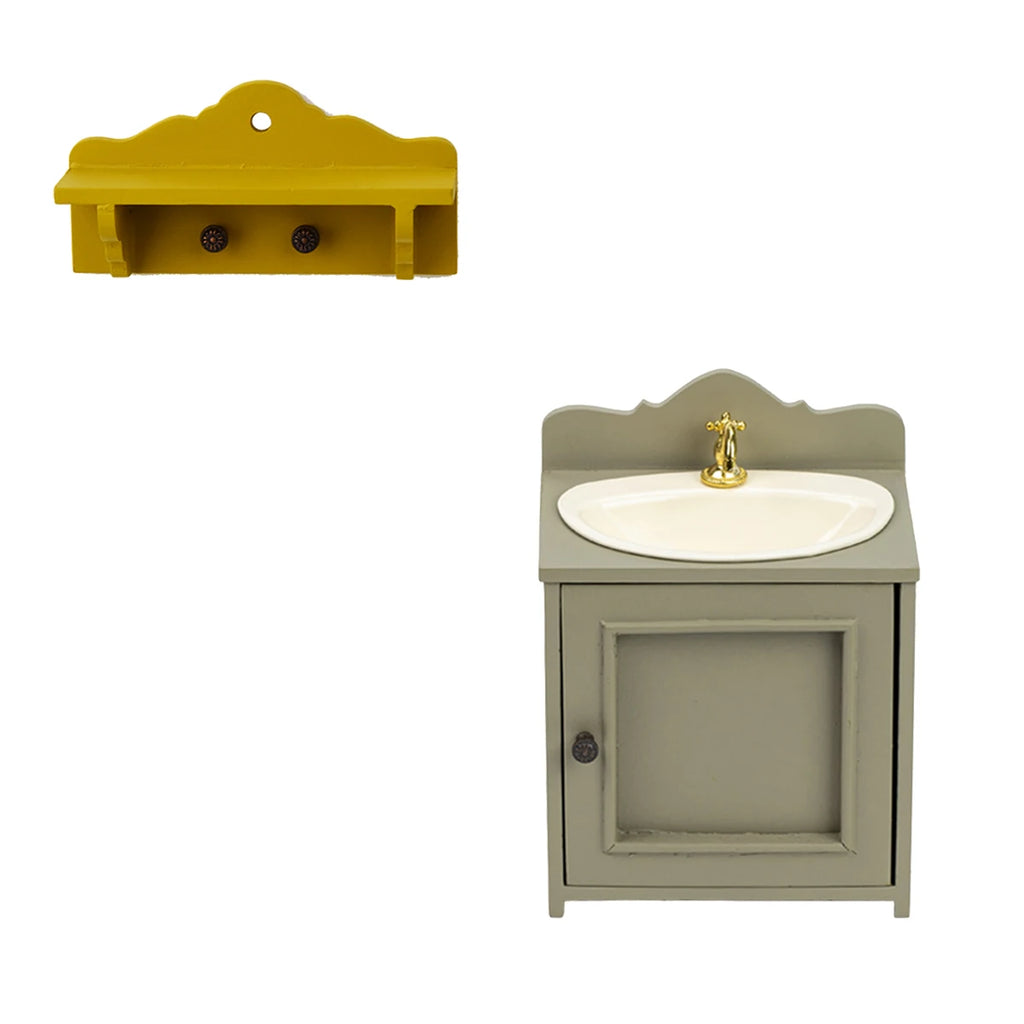 1: 6 Miniature Simulation Furniture Bjd Ob11 Family House Accessories Iron Washing Table