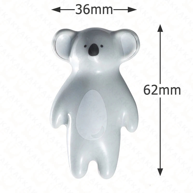 Cartoon Panda Furniture Handle Ceramic Drawer Knobs Cabinet Handles for Kids Room Animal Shape Kitchen Handle Door Hardware