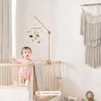 Baby Crib Mobile Arm Wooden Mobile Arm with Height Adjustable Mobile Hanger for Crib