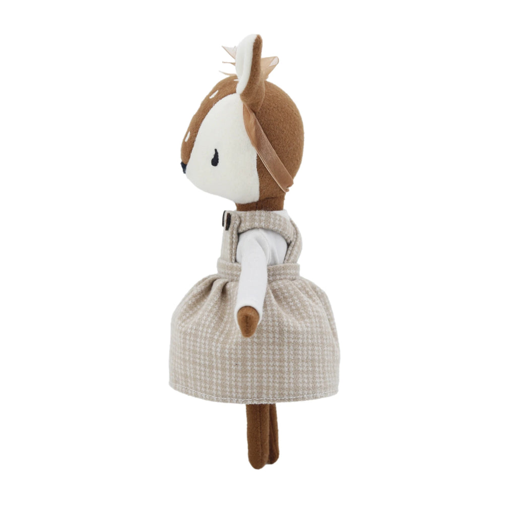 Kawaii Deer Plush Toy Cute Fawn Stuffed Animal Soft Soothing Doll Nordic Style Home Decor Perfect Birthday Gift for Girls