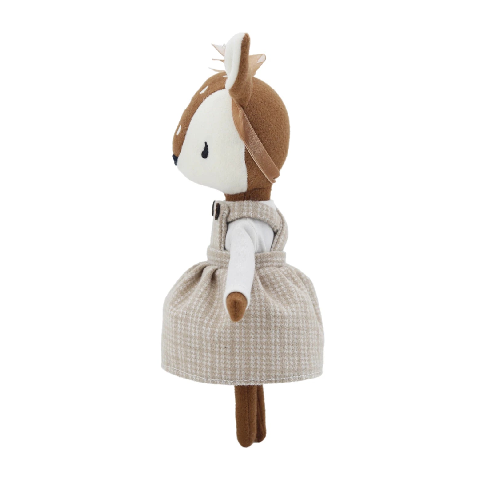 Kawaii Deer Plush Toy Cute Fawn Stuffed Animal Soft Soothing Doll Nordic Style Home Decor Perfect Birthday Gift for Girls