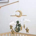 Dragon Baby Boy Mobile Fantasy Nursery Baby Mobile Golden Moon and Stars Hanging Toy Baby Shower Gift